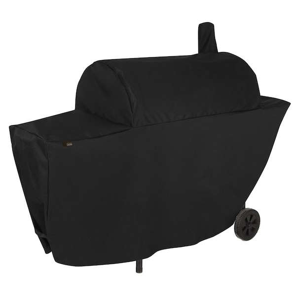 Modern Leisure Chalet Chimney Smoker Charcoal Grill Cover, 67 in. L x 26 in. W x 5 in. H, Black 2981 - main